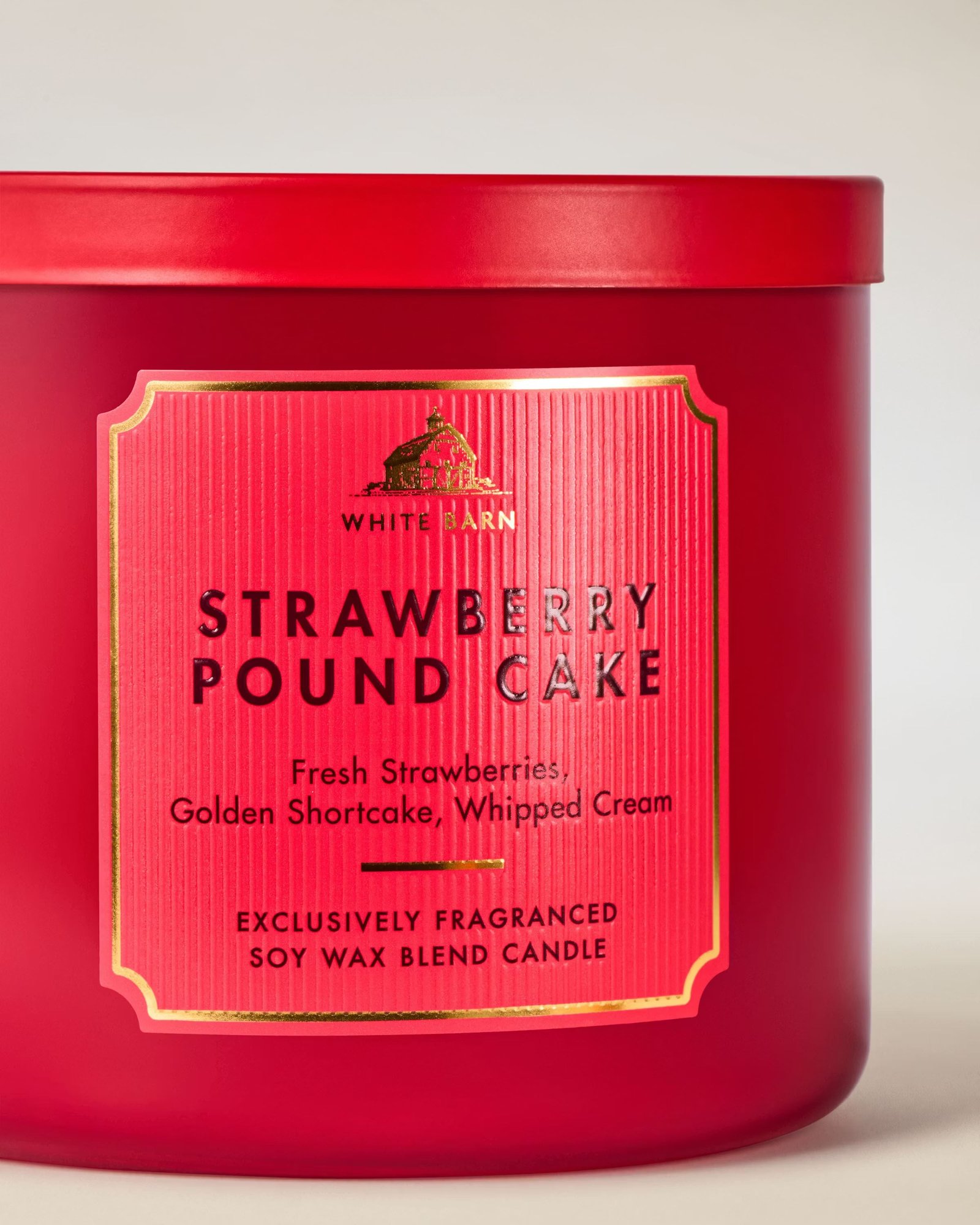 Strawberry Pound Cake 3-Wick Candle - Image 2